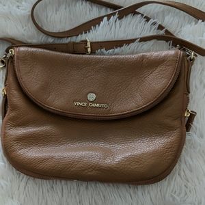 Vince Camuto tan leather crossbody bag